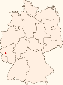Karte von Deutschland mit Bernkastel-Kues