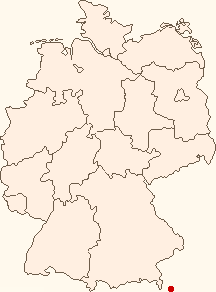 Karte von Deutschland mit Radstadt