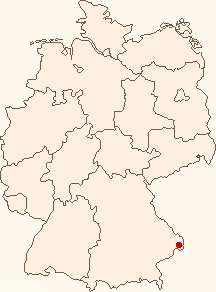 Karte von Deutschland mit Hauzenberg