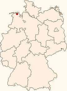 Karte von Deutschland mit Ostbense